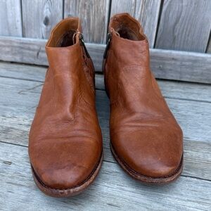 EUC Patricia Nash Women's Brown Leather Carla Ankle Boots Size 8.5 Business Cas.
